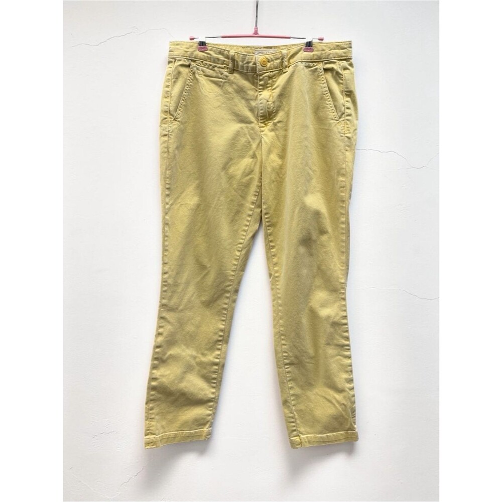 Anthropologie Chino Relaxed Yellow Pants Size 29 Straight Leg Casual